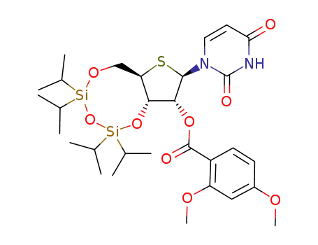 Uridine,
3',5'-O-[1,1,3,3-tetrakis(1-methylethyl)-1,3-disiloxanediyl]-4'-thio-,
2'-(2,4-dimethoxybenzoate)