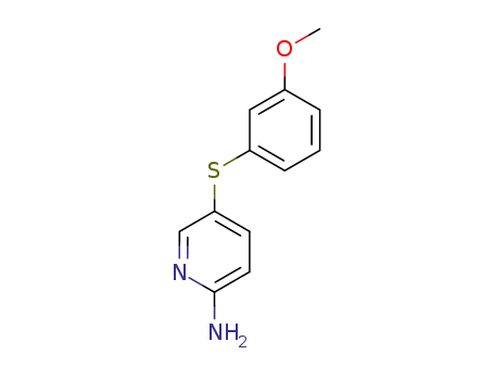 Molecular Structure of 64064-36-4 (2-Pyridinamine, 5-[(3-methoxyphenyl)thio]-)