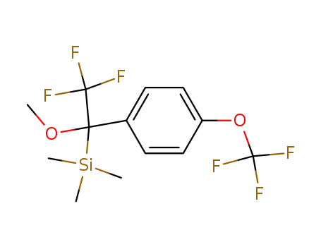 Molecular Structure of 914456-10-3 ([2,2,2-trifluoro-1-methoxy-1-(4-trifluoromethoxyphenyl)ethyl]-trimethylsilane)