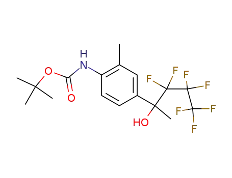 Molecular Structure of 666746-43-6 (Carbamic acid,
[4-(2,2,3,3,4,4,4-heptafluoro-1-hydroxy-1-methylbutyl)-2-methylphenyl]-,
1,1-dimethylethyl ester)