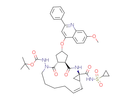 [(Z)-(1R,4R,6S,15R,17R)-4-cyclopropanesulfonylaminocarbonyl-17-(7-methoxy-2-phenyl-quinolin-4-yloxy)-2,14-dioxo-3,13-diaza-tricyclo[13.3.0.0<sup>4,6</sup>]octadec-7-en-13-yl]-carbamic acid tert-butyl ester