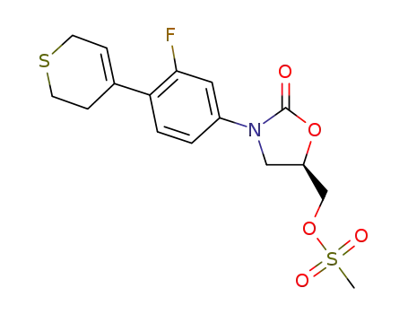 methanesulfonic acid (5R)-3-[4-(3,6-dihydro-2H-thiopyran-4-yl)-3-fluorophenyl]-2-oxo-oxazolidin-5-ylmethyl ester