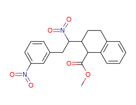Molecular Structure of 140378-01-4 (1-Naphthalenecarboxylic acid,
1,2,3,4-tetrahydro-2-[1-nitro-2-(3-nitrophenyl)ethyl]-, methyl ester)