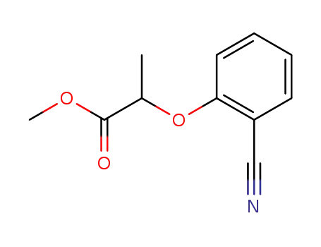 Molecular Structure of 182964-51-8 (2-[1-(methoxycarbonyl)ethoxy]benzonitrile)