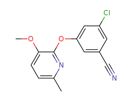 3-chloro-5-[(3-methoxy-6-methylpyridin-2-yl)oxy]-benzonitrile