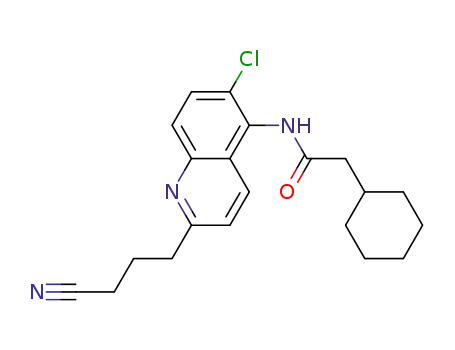 Cyclohexaneacetamide, N-[6-chloro-2-(3-cyanopropyl)-5-quinolinyl]-