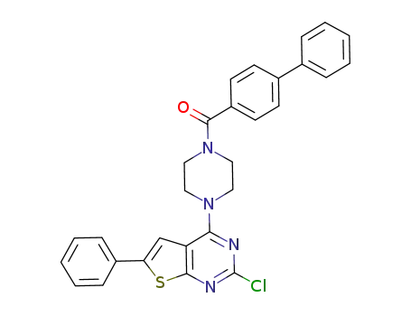 4-[4-(1,1'-biphenyl-4-ylcarbonyl)piperazin-1-yl]-2-chloro-6-phenylthieno[2,3-d]pyrimidine