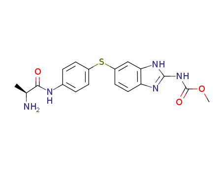 Carbamic acid,[5-[[4-[[(2S)-2-amino-1-oxopropyl]amino]phenyl]thio]-1H-benzimidazol-2-yl]-,methyl ester (9CI)