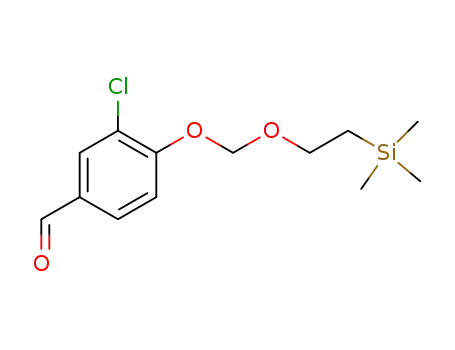 Molecular Structure of 433212-12-5 (3-Chloro-4-(2-trimethylsilylethoxymethoxy)benzaldehyde)