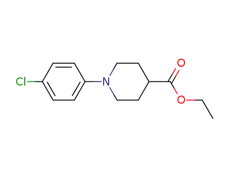 Molecular Structure of 845645-45-6 (4-Piperidinecarboxylic acid, 1-(4-chlorophenyl)-, ethyl ester)