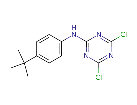 Molecular Structure of 146887-20-9 (1,3,5-Triazin-2-amine, 4,6-dichloro-N-[4-(1,1-dimethylethyl)phenyl]-)