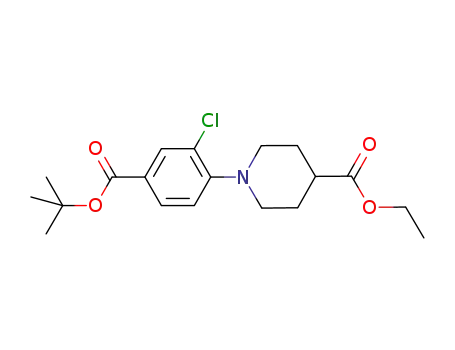 4-Piperidinecarboxylic acid,
1-[2-chloro-4-[(1,1-dimethylethoxy)carbonyl]phenyl]-, ethyl ester