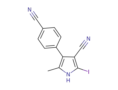4-(4-cyanophenyl)-2-iodo-5-methyl-1H-pyrrole-3-carbonitrile