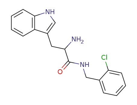 Molecular Structure of 183008-67-5 (1H-Indole-3-propanamide, a-amino-N-[(2-chlorophenyl)methyl]-)