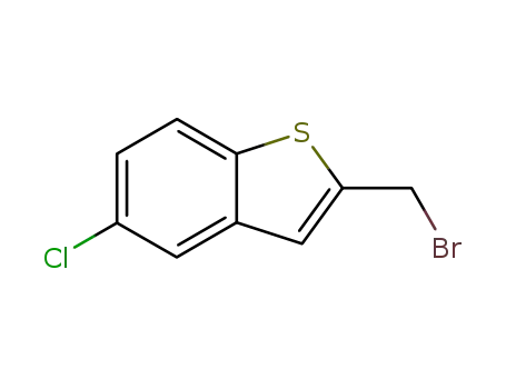 Molecular Structure of 99592-53-7 (2-(Bromomethyl)-5-chloro-1-benzothiophene)