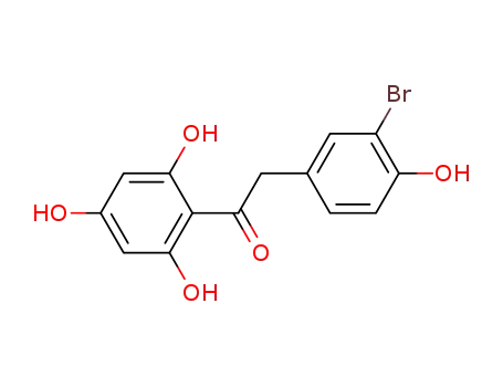 Molecular Structure of 303012-68-2 (1-(2,4,6-trihydroxyphenyl)-2-(3-bromo-4-hydroxyphenyl)ethanone)