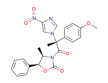 3-[2-(4-methoxy-phenyl)-2-(4-nitro-imidazol-1-yl)-propionyl]-4-methyl-5-phenyl-oxazolidin-2-one