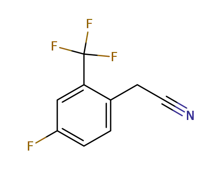 Molecular Structure of 80141-94-2 (4-FLUORO-2-(TRIFLUOROMETHYL)PHENYLACETONITRILE)