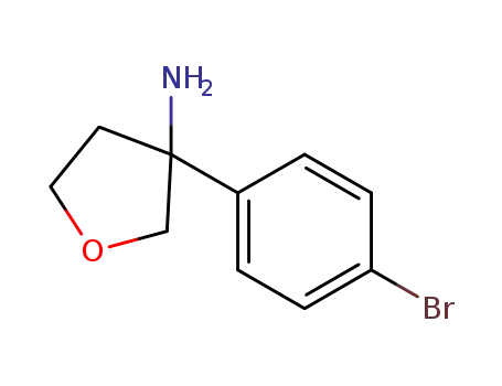 Molecular Structure of 1211596-34-7 (3-(4-broMophenyl)tetrahydrofuran-3-aMine)