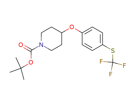 4-(4-trifluoromethylsulfanyl-phenoxy)-piperidine-1-carboxylic Acid tert-butyl Ester