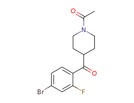 Piperidine, 1-acetyl-4-(4-bromo-2-fluorobenzoyl)-