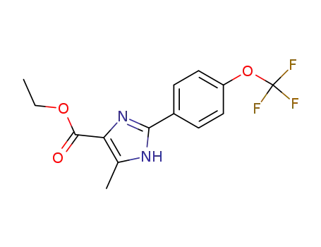 Molecular Structure of 868851-35-8 (5-METHYL-2-(4-TRIFLUOROMETHOXYPHENYL)-3H-IMIDAZOLE-4-CARBOXYLIC ACID ETHYL ESTER)