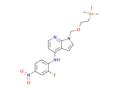 1H-Pyrrolo[2,3-b]pyridin-4-amine,
N-(2-fluoro-4-nitrophenyl)-1-[[2-(trimethylsilyl)ethoxy]methyl]-