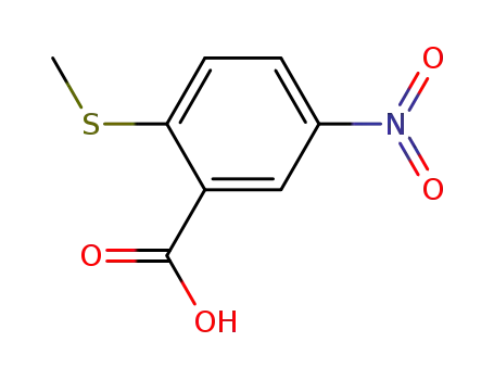 Molecular Structure of 70290-38-9 (2-Methylthio-5-nitrobenzoic acid)