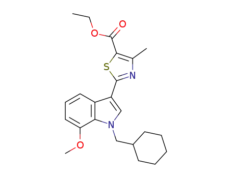 1-cyclohexylmethyl-3-(5-ethoxy-carbonyl-4-methylthiazol-2-yl)-7-methoxy-1H-indole