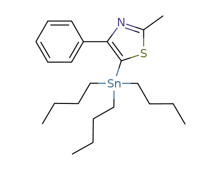 Thiazole, 2-methyl-4-phenyl-5-(tributylstannyl)-
