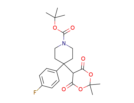 1-Piperidinecarboxylic acid,
4-(2,2-dimethyl-4,6-dioxo-1,3-dioxan-5-yl)-4-(4-fluorophenyl)-,
1,1-dimethylethyl ester