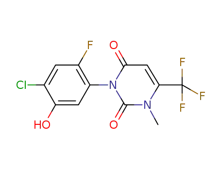 2,4(1H,3H)-Pyrimidinedione,
3-(4-chloro-2-fluoro-5-hydroxyphenyl)-1-methyl-6-(trifluoromethyl)-