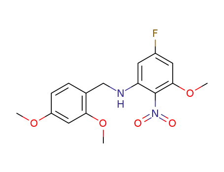 N-(2,4-dimethoxybenzyl)-5-fluoro-3-methoxy-2-nitrobenzenamine