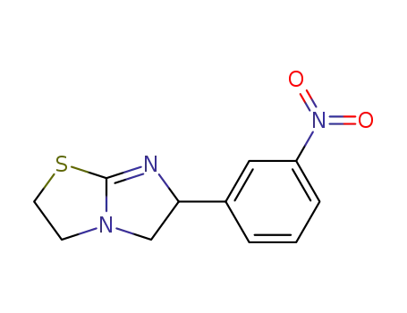 Molecular Structure of 6646-49-7 (Imidazo[2,1-b]thiazole,2,3,5,6-tetrahydro-6-(3-nitrophenyl)-)