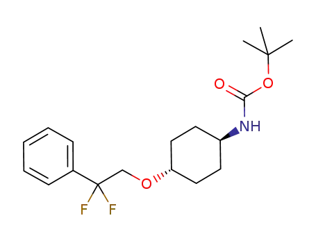Molecular Structure of 847416-32-4 (Carbamic acid, [trans-4-(2,2-difluoro-2-phenylethoxy)cyclohexyl]-,
1,1-dimethylethyl ester)