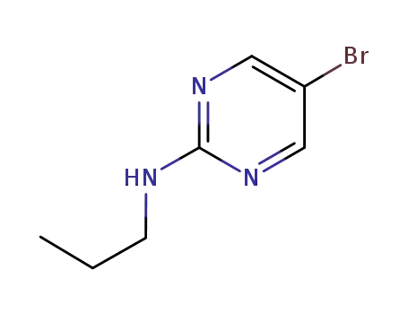 Molecular Structure of 1187385-92-7 (5-Bromo-N-propylpyrimidin-2-amine)