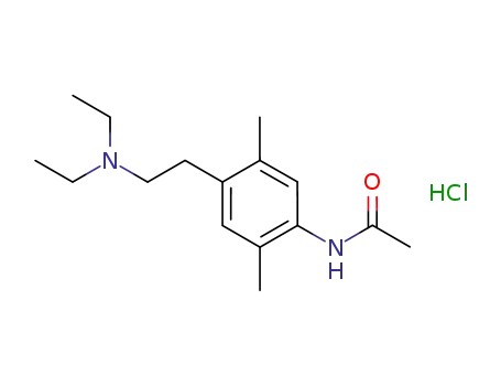 Acetamide, N-[4-[2-(diethylamino)ethyl]-2,5-dimethylphenyl]-,
monohydrochloride