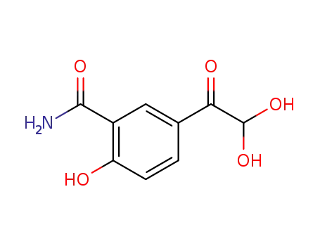 Molecular Structure of 141862-47-7 (5-GLYOXYLOYLSALICYLAMIDE HYDRATE)
