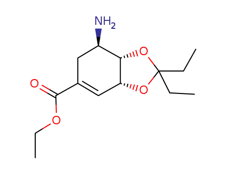 (3aR,7R,7aS)-7-amino-2,2-diethyl-3a,6,7,7a-tetrahydro-benzo[1,3]dioxole-5-carboxylic acid ethyl ester