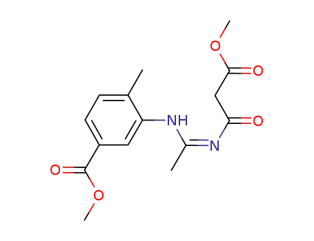 Benzoic acid,
3-[[1-[(3-methoxy-1,3-dioxopropyl)amino]ethylidene]amino]-4-methyl-,
methyl ester
