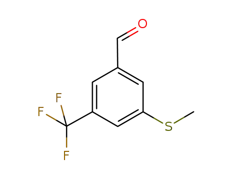 Molecular Structure of 868166-29-4 (3-(methylthio)-5-(trifluoromethyl)benzaldehyde)