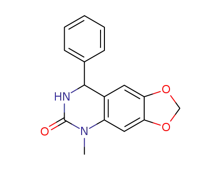 Molecular Structure of 33095-75-9 (1-methyl-6,7-methylenedioxy-4-phenyl-3,4-dihydroquinazolin-2(1H)-one)