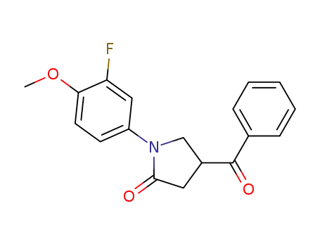 2-Pyrrolidinone, 4-benzoyl-1-(3-fluoro-4-methoxyphenyl)-