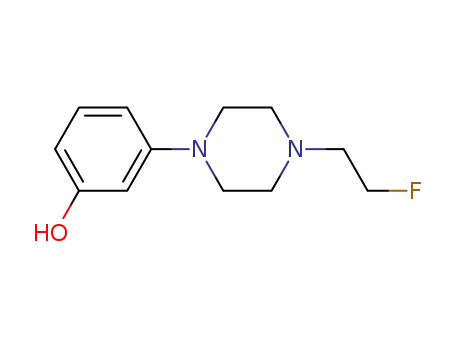 Molecular Structure of 596820-67-6 (Phenol, 3-[4-(2-fluoroethyl)-1-piperazinyl]-)