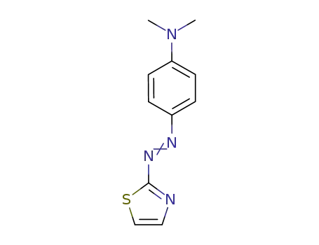 Molecular Structure of 63019-44-3 (N,N-dimethyl-4-[(E)-1,3-thiazol-2-yldiazenyl]aniline)
