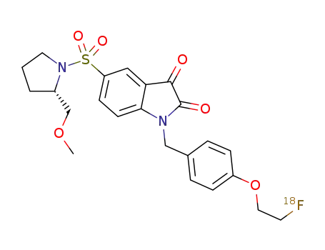 (S)-1-(4-(2-[18F]fluoroethoxy)benzyl)-5-[1-(2-methoxymethylpyrrolidinyl)sulfonyl]isatin