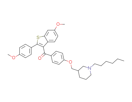 6-Methoxy-2-(4-methoxyphenyl)-3-(4-[(1-hexylpiperidin-3-yl)methoxy]benzoyl)benzo[b]thiophene