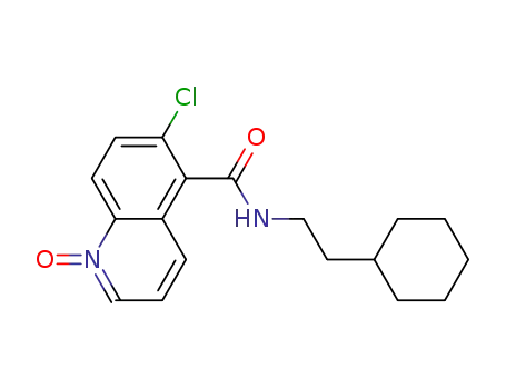 Molecular Structure of 803736-98-3 (5-Quinolinecarboxamide, 6-chloro-N-(2-cyclohexylethyl)-, 1-oxide)