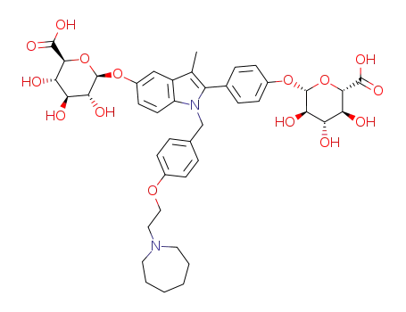 Molecular Structure of 328933-67-1 (Bazedoxifene Bis-β-D-Glucuronide)