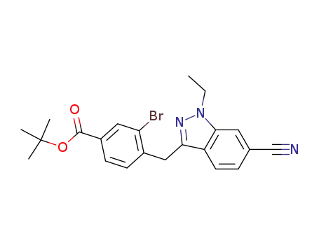 3-Bromo-4-(6-cyano-1-ethyl-1H-indazol-3-ylmethyl)-benzoic acid tert-butyl ester